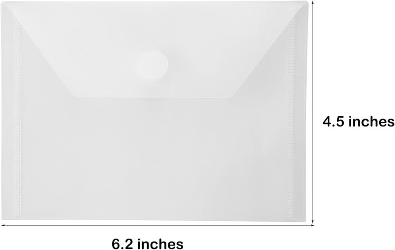 YESSART 4x6 Plastic Envelopes Hook Loop Closure Coupon Receipt Storage Holder 40 Pack - Image 2